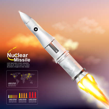 World war Nuclear Missileのイラスト素材