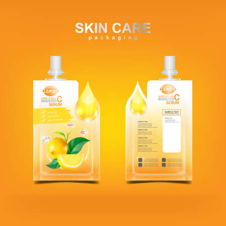 Lemon Serum Collagen and  vitaminのイラスト素材