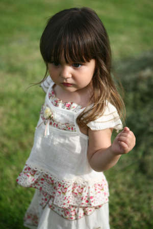 Portrait of a cute little girlの写真素材
