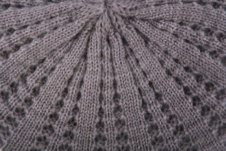 Close-up or warm wool woven texture in gray 