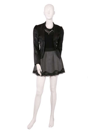 Mannequin dressed in jacket and skirtの写真素材