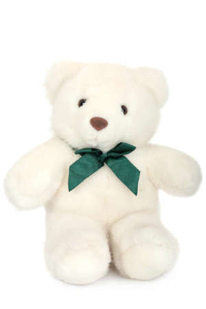 White polar teddy bear, isolated on whiteの写真素材