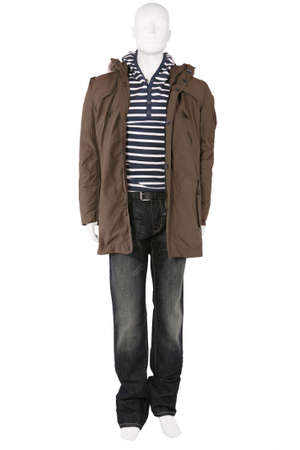 Male nammequin dressed in elegant clothes, isolated on whiteの写真素材