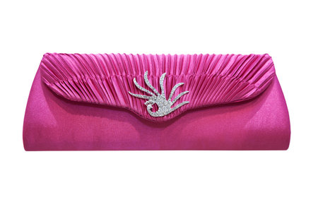 Luxurious clutch bag isolated on white