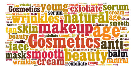 Cosmetics and makeup word cloudの写真素材