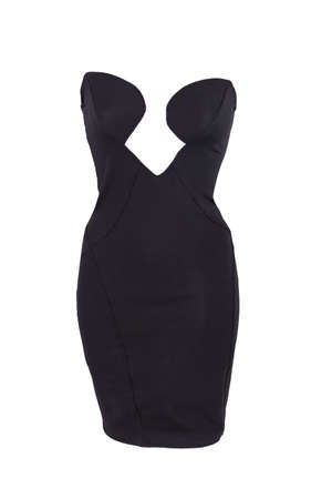 Little black dress isolated on whiteの写真素材