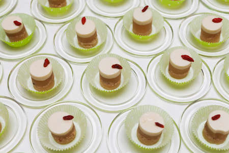 Vegan apple cupcakes made without bakingの写真素材