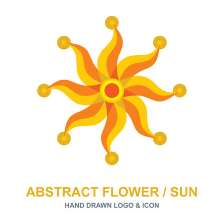 Sun. Hand drawn sun vector illustration. Sun vintage style sketch drawing.のイラスト素材