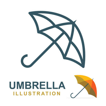 Umbrella Umbrella different style illustrations set. Umbrella icon.のイラスト素材
