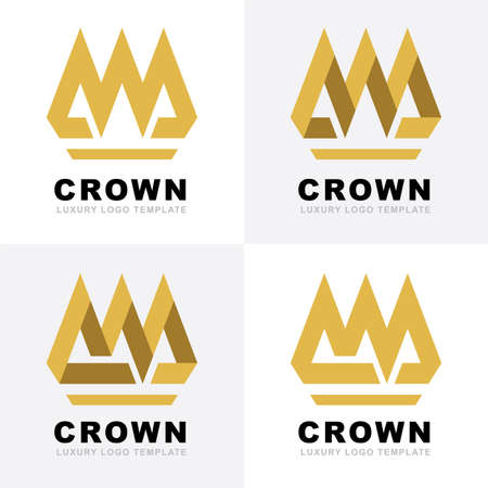 Crown Crown abstract logo. Crown stylized logotype.のイラスト素材