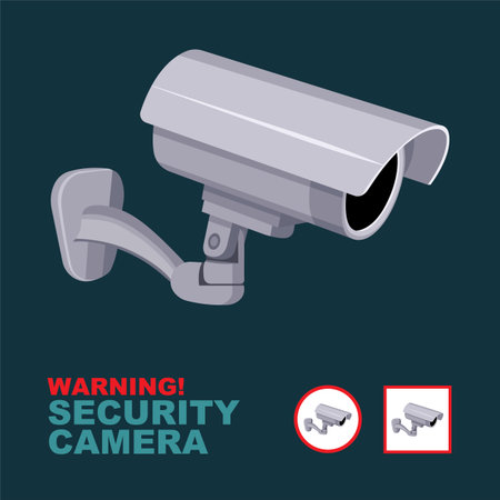 CCTV security camera. Security camera vector illustration. Security camera pictogram, symbol.