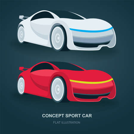Sport car. Futuristic concept sport car vector illustration.のイラスト素材