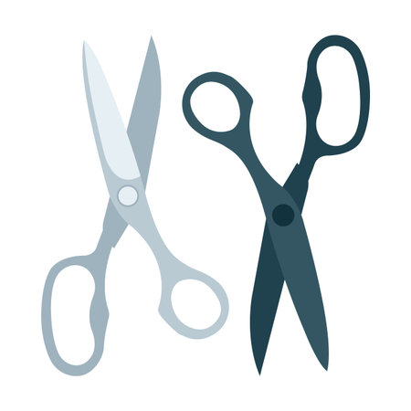 Scissors. Hand drawn big scissors vector illustrations set. Scissors sketch drawing isolated on white background.のイラスト素材
