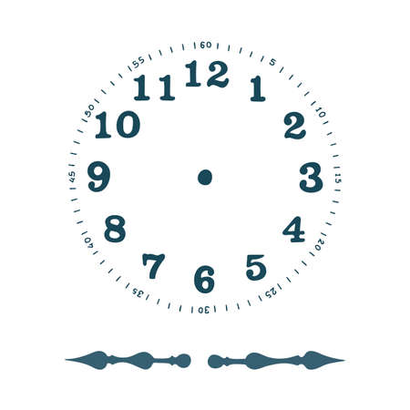 Clock face vector illustration. Time concept. Part of set.のイラスト素材