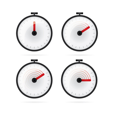 Stop watch. Stop watch with moving arrow. Stopwatch in motion. Deadline concept.
