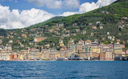 view of Camogli, Ligurian coastの写真素材