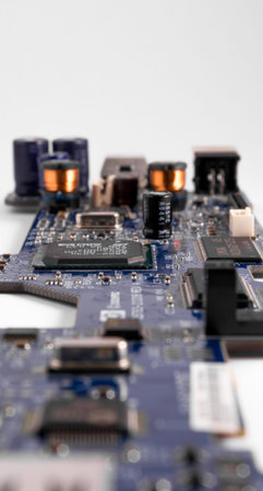 electronic circuit broken and repair tools, pliers, wire cutters and screwdrivers