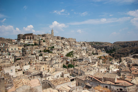 The Sassi of Matera are the historic city of Materaの写真素材