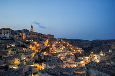 The Sassi of Matera are the historic city of Materaの写真素材