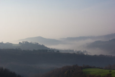 Sunrise on the bay on Tuscany