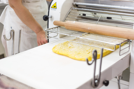 puff pastry used as a base for dessertsの写真素材