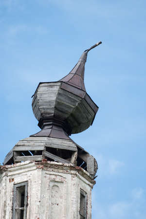 Vologda region, Russia - May 24, 2015: Temple complex. Church of the Holy Cross and the Assumption of Maryのeditorial素材