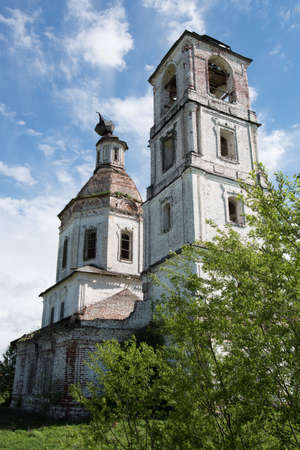 Vologda region, Russia - May 24, 2015: Temple complex. Church of the Holy Cross and the Assumption of Maryのeditorial素材