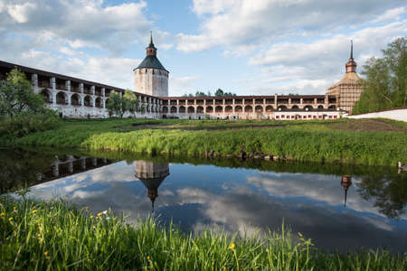 Kirillov of Vologda region, Russia May 24, 2015: Old Russian Cyril Belozersky monastery, an architectural monument of the 15th centuryのeditorial素材