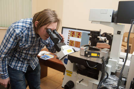 St. Petersburg, Russia-febrary 18, 2012: Alferov-Riber MBE Academy. Educational and research center  of Academic university. Laboratory epitaxial nanotechnology and nanoelectronics.のeditorial素材