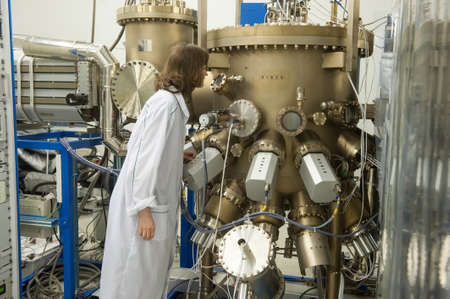 St. Petersburg, Russia-febrary 18, 2012: Alferov-Riber MBE Academy. Educational and research center  of Academic university. Laboratory epitaxial nanotechnology and nanoelectronics.のeditorial素材