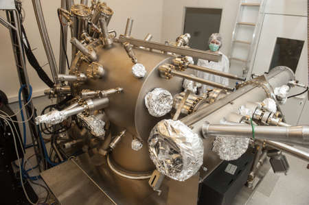 St. Petersburg, Russia-febrary 18, 2012: Alferov-Riber MBE Academy. Educational and research center  of Academic university. Laboratory epitaxial nanotechnology and nanoelectronics.のeditorial素材