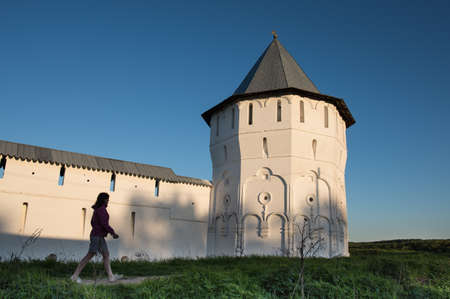 Vologda, Russia - Saviour Priluki Monastery,  an architectural monument of the 17th century in a bend of the River Volgaのeditorial素材