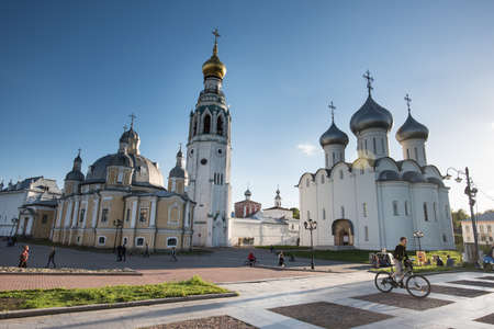 Vologda, Russia - May 25, 2015: Kremlin's Cathedral Squareのeditorial素材