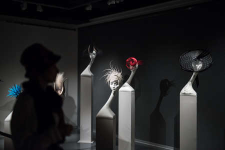 St. Petersburg, Russia - February 5, 2015: Exhibition of Philip Treacy "Hats in the 21st century. "のeditorial素材