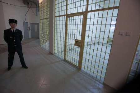 St. Petersburg, Russia December 3, 2015: Federal Penitentiary Service held a press tour for journalists - has introduced a new detention facility "Crosses 2"のeditorial素材