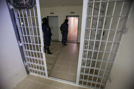 St. Petersburg, Russia December 3, 2015: Federal Penitentiary Service held a press tour for journalists - has introduced a new detention facility "Crosses 2"のeditorial素材