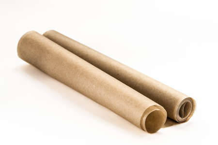 isolate baking paper on a white backgroundの写真素材