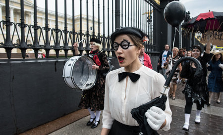 Saint-Petersburg, Russia - June 16, 2016:  Bloomsday the annual worldwide festival fans the famous...