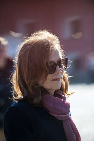 Saint-Petersburg, Russia - September 25, 2016: The famous French actress Isabelle Huppert on Film Festival "Message to Man"のeditorial素材