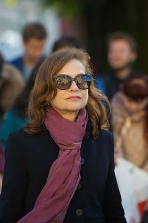 Saint-Petersburg, Russia - September 25, 2016: The famous French actress Isabelle Huppert on Film Festival "Message to Man"のeditorial素材