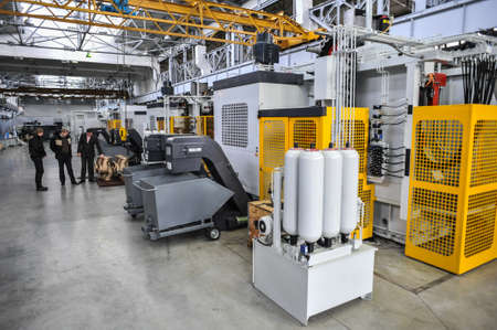 St. Petersburg, Russia - February 13, 2010: The Armalit factory produces ship armature for shipbuilding companies.のeditorial素材