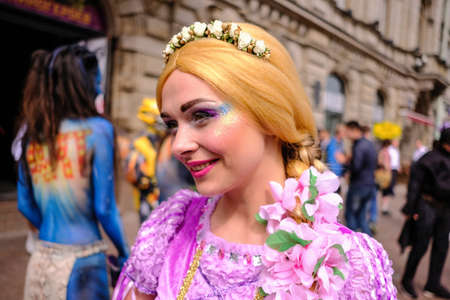 St. Petersburg, Russia - June 21, 2018: The first in the country exhibition of movie heroes. It is dedicated to the heroes of the most iconic artistic and animated films.のeditorial素材