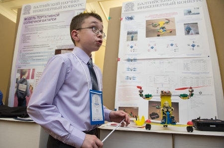 St. Petersburg, Russia - February 7, 2018: The XIV Baltic Scientific Engineering Contest (BNIK)....