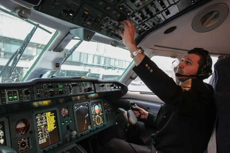 St. Petersburg, Russia - December 24, 2009: A twin-engine turbojet aircraft AN-148-100V , built according to the aerodynamic configuration of a high-performance cantilever with a small number of passengers.のeditorial素材