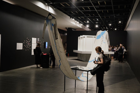 St. Petersburg, Russia - August 6, 2020: The first exhibition of contemporary art in the central...