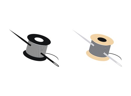 Design icon thread with a needle.のイラスト素材
