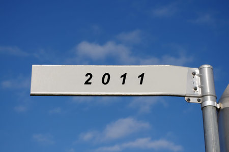 Road sign of the new year