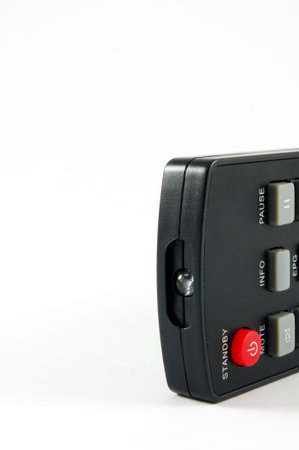 Part of remote control isolated on background