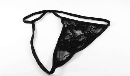 Closeup of female sexy underwear on white backgroundの写真素材