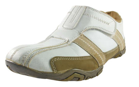 Closeup of sport shoe over whiteの写真素材